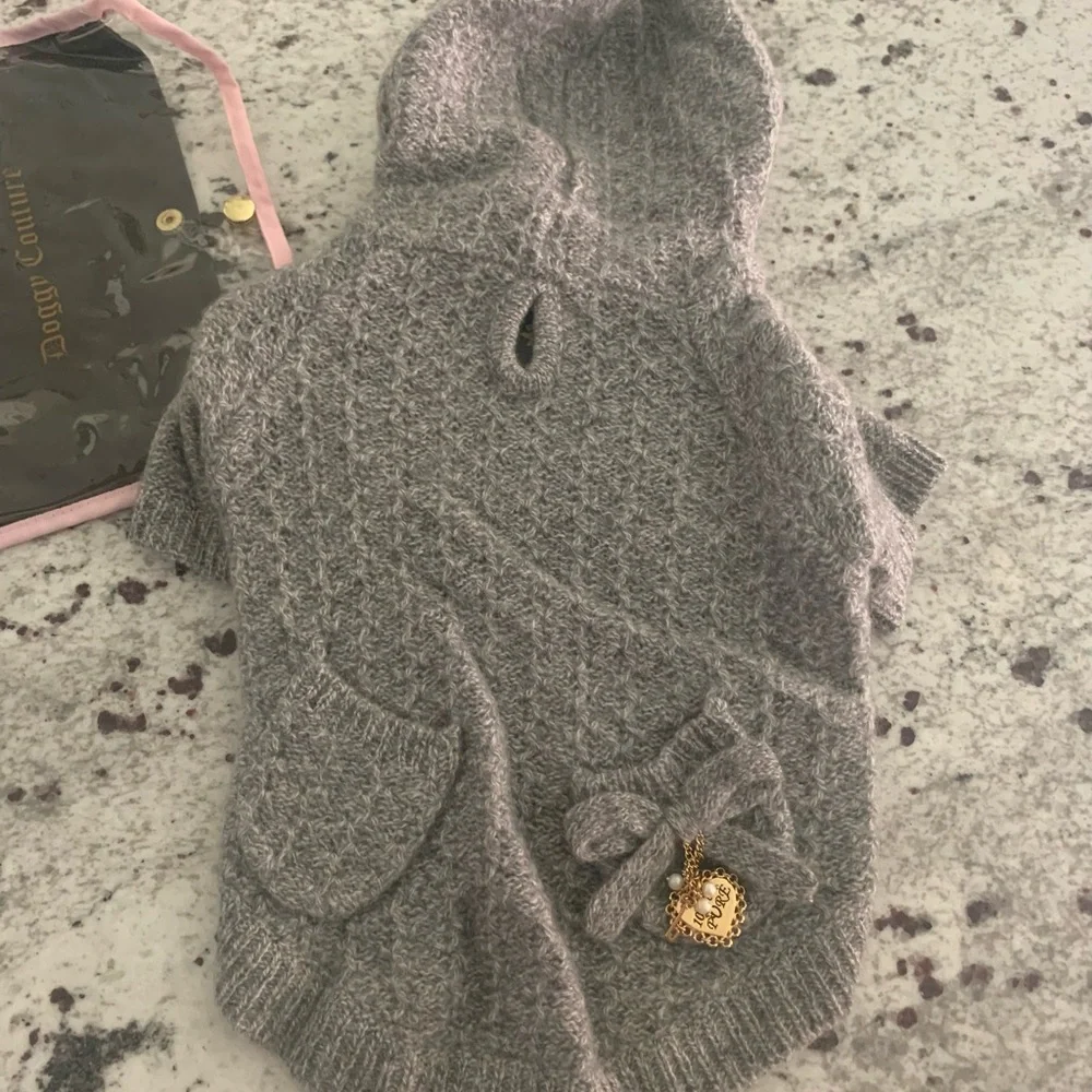 NWT Juicy Couture‎ Pet Dog Cashmere Hoodie Outfit L